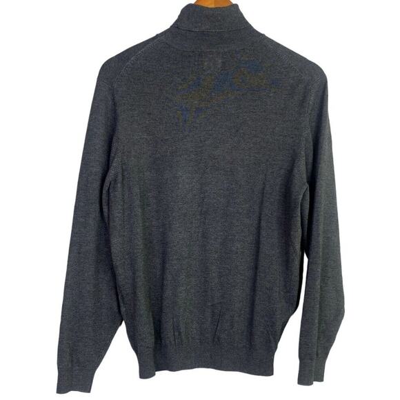 NWT Zara Men's Long Sleeve Turtle Neck Ribbed Trim Soft Sweater M Grey #4064 - Picture 7 of 16